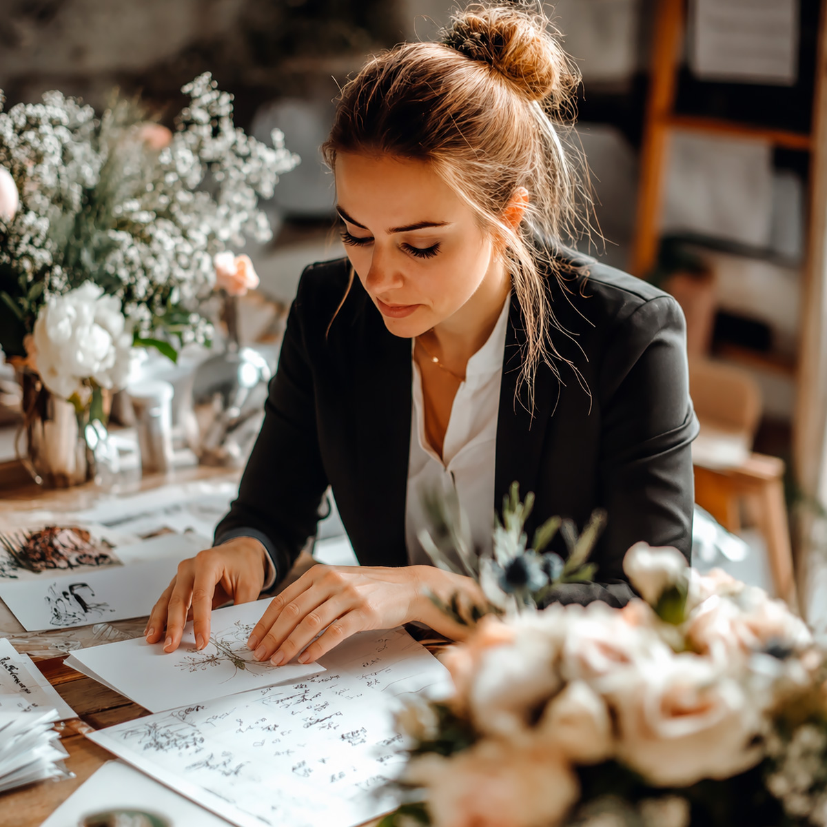 Eventprofessional bereidt een bijeenkomst voor