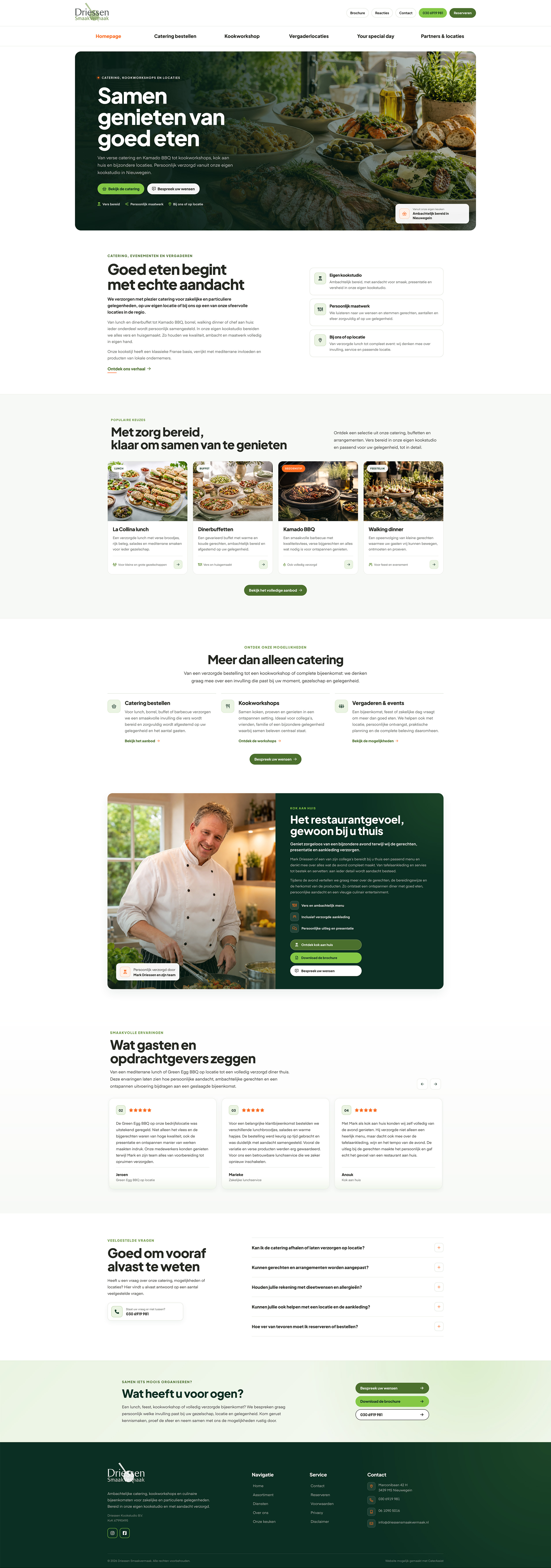 Volledige homepage van Driessen Smaakvermaak